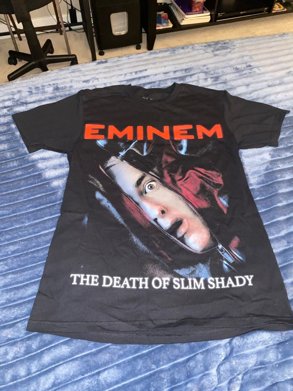 mine Black Graphic 'Eminem' Tee with Red Lettering